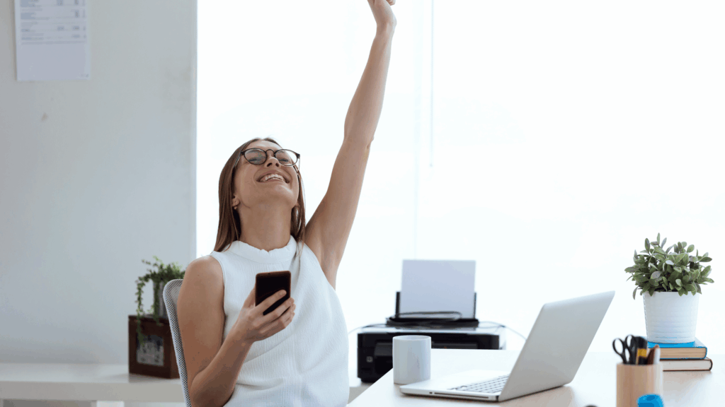 registered dietitian nutritionist excited about her new job