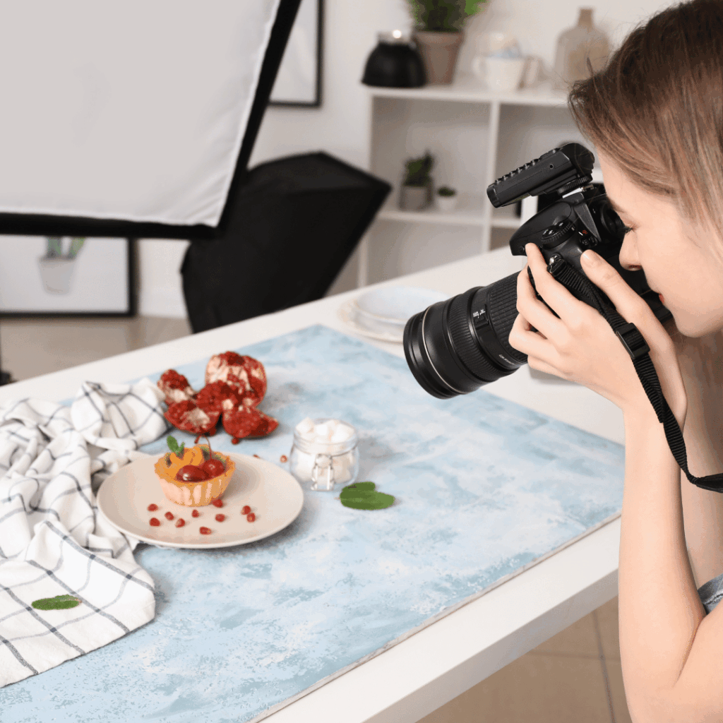 food photography dietitian taking pictures of food